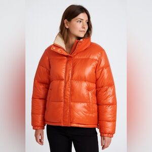 KOOLABURRA by UGG (NWT) Women’s Orange Puffer Jacket – Size Large Faux Fur